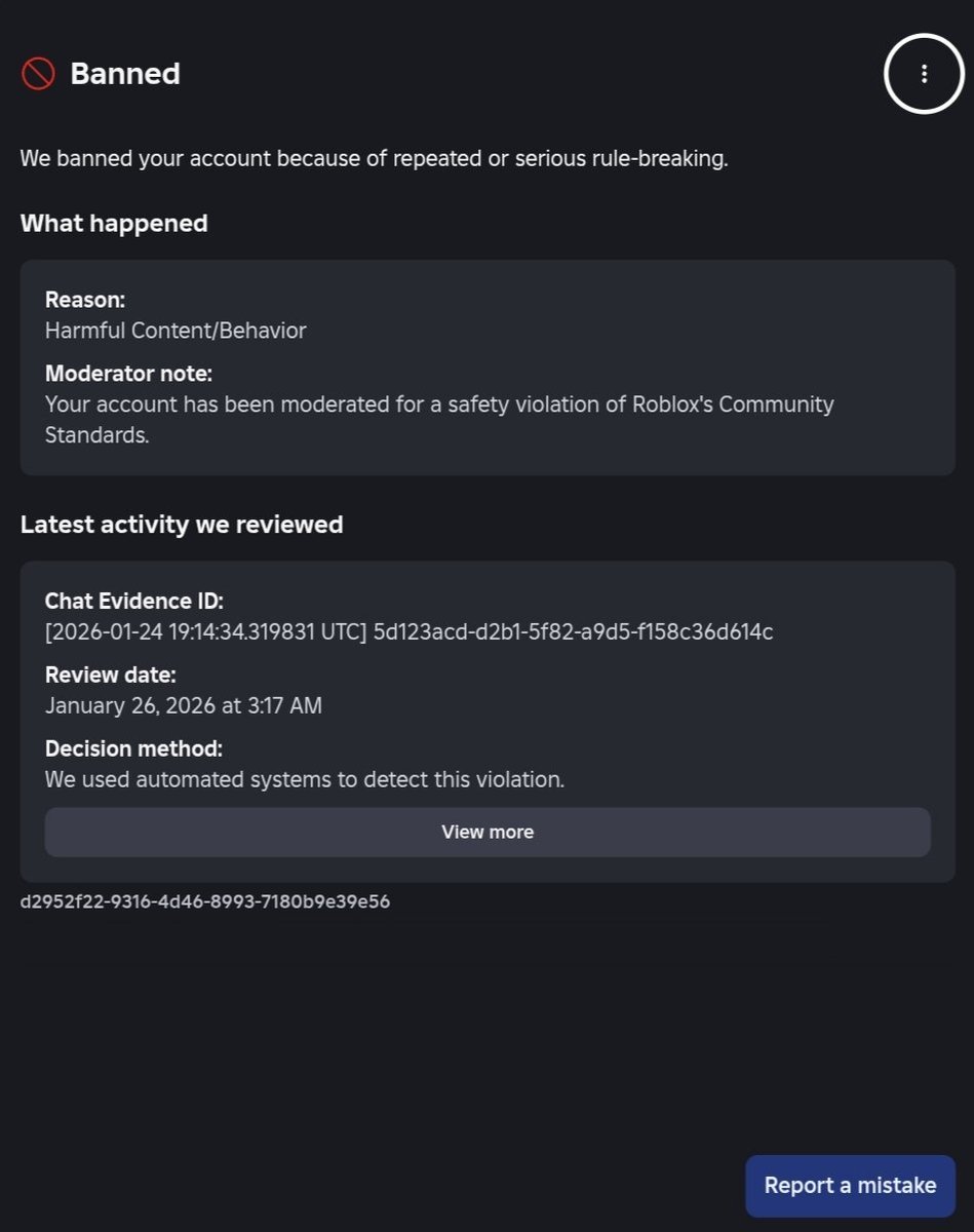 darkknight4820's tweet photo. @sentrygone Fr its been months since they terminated my acc and i rarely see them unban ppl affected by this, the moderation is truly terrible https://t.co/GMPl21uyX7