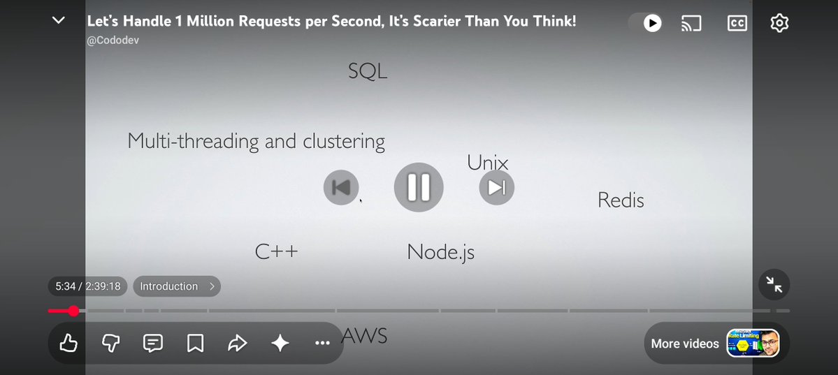 _a_m_i_t_1's tweet photo. Day 793 of #800DaysOfCode
Must watch. Today, I’m deep-diving into how to design and handle 1 million requests per second with @Joseph_Cododev.
#BackendDevelopment #SystemDesign #Scalability #DistributedSystems #100DaysOfCode https://t.co/GUWNVyTXjb
