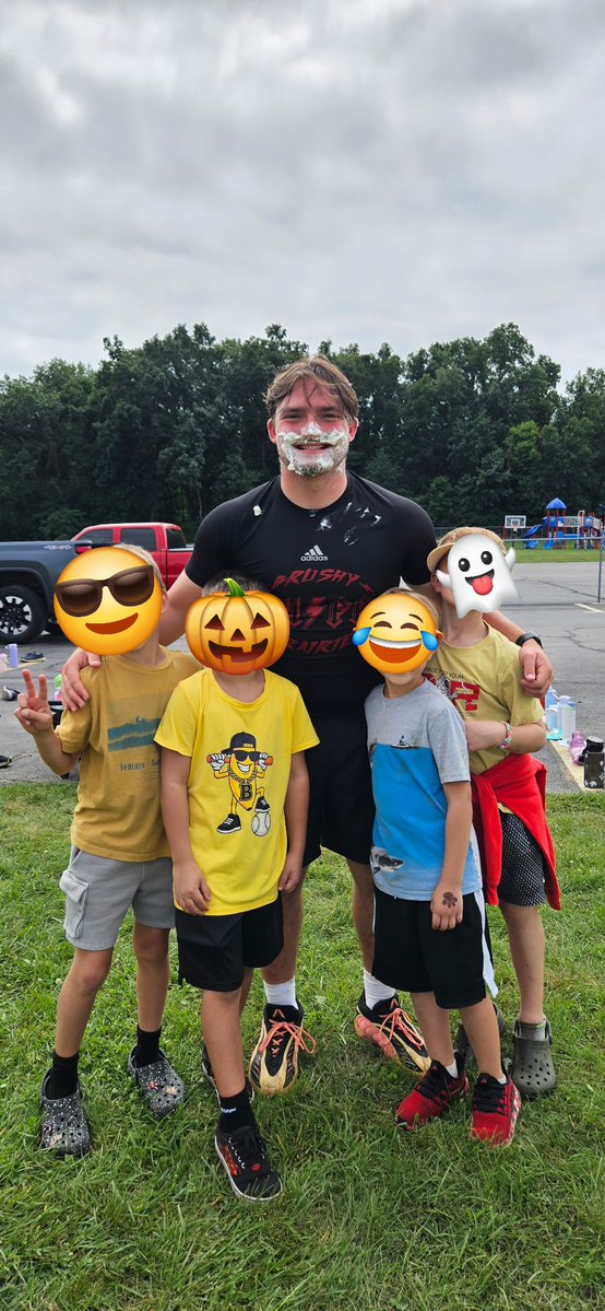 AAbbott2027's tweet photo. A big shout out to the PH PTO for putting on a great fundraiser this year raising $42,637.  The Hype Day reward was awesome. I had a couple of students select me to throw a pie at my face, I am a sticky mess, but it was worth it to see all these kids smile. https://t.co/cFXZHLTtEO
