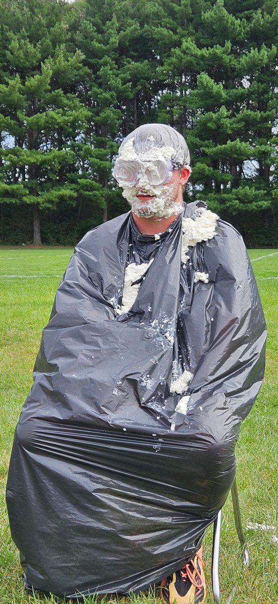 AAbbott2027's tweet photo. A big shout out to the PH PTO for putting on a great fundraiser this year raising $42,637.  The Hype Day reward was awesome. I had a couple of students select me to throw a pie at my face, I am a sticky mess, but it was worth it to see all these kids smile. https://t.co/cFXZHLTtEO