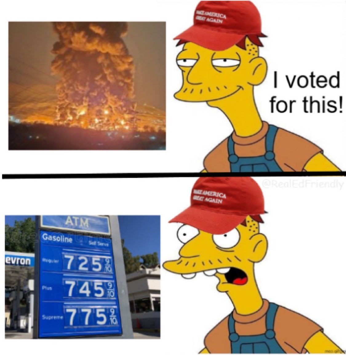 MaloriRabbi's tweet photo. You cannot print gasoline out of thin air like we do with money. https://t.co/EGmiUMjdHw