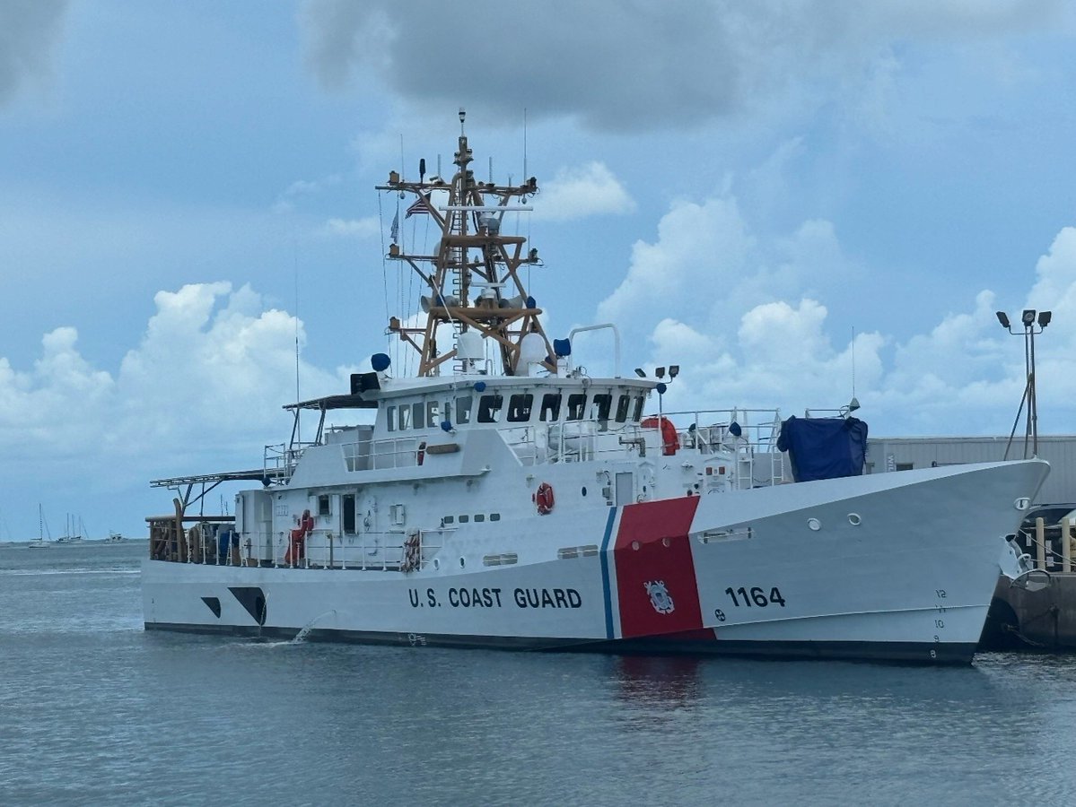 USCG's tweet photo. Last week, @USCG accepted Fast Response Cutter Marvin Perrett in Key West, FL.

This cutter is named for World War II veteran Marvin Perrett, a coxswain who piloted landing craft in both Atlantic and Pacific theaters, including invasions of Normandy and Iwo Jima. An advocate for educating about the Coast Guard’s role in WWII, Perrett received numerous accolades for both his valor and public service.

The USCGC Marvin Perrett will be homeported in San Juan, Puerto Rico.

#USCG #Fleet