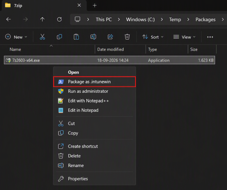 mwbengtsson's tweet photo. 📣  Right-click an installer in Windows Explorer. Choose "Package as .intunewin". Done.

Point it at an .exe, .msi, .msp or a whole folder. 

It confirms what it is about to package, runs the Microsoft Win32 Content Prep Tool, names the package with the detected product version, and opens the output folder when it is finished.

https://t.co/QyH9NHF8KF

#Intune #MicrosoftIntune #MSIntune #EndpointManagement #PowerShell #Win32