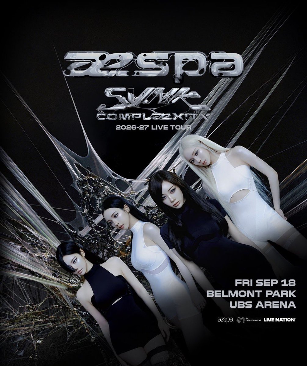 aespatouring's tweet photo. AESPA SYNK:COMPLÆXITY TOUR

Update‼️
🇺🇸 New York, Belmont Park
📆 September 18, 2026
🏟️ UBS arena
🎟️ Tickets available: 0 (only re sale available; Not at the original price ‼️)
📈 sale rate: 100%
🎫 Tickets sold: 11.498
💺Est capacity: 11.498
🚨 Sold out

⬇️⬇️⬇️ https://t.co/e0dGSuDUrn