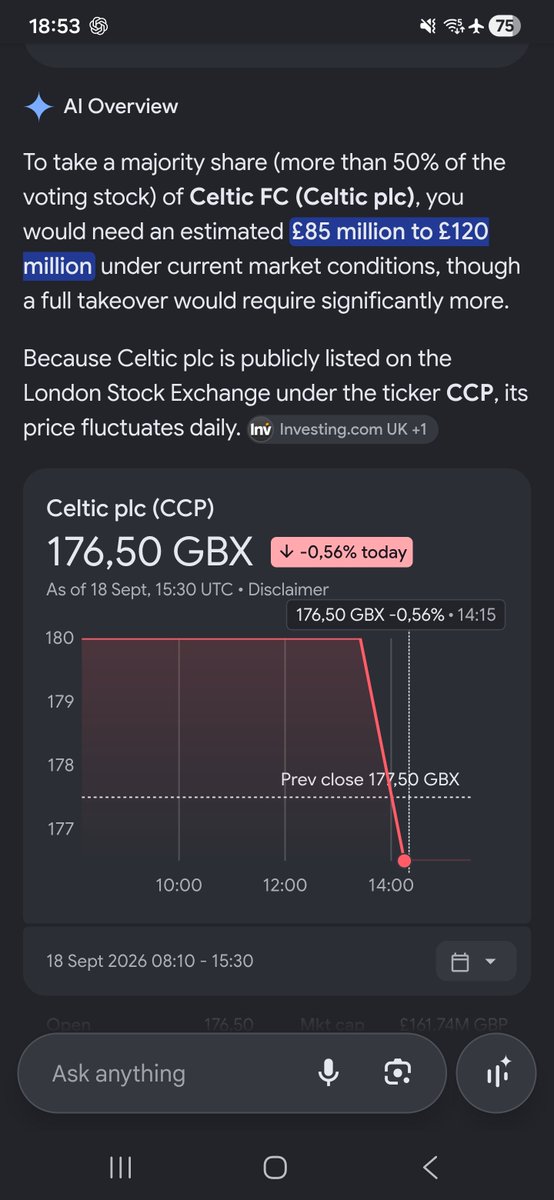 ParkheadPoet's tweet photo. @KhalidAlNumi Im gonna need £85M at a minimun. @CelticFC Tell Desmond to clear his office, time's up ⌛️⏱️ https://t.co/yTPqPWSWOi