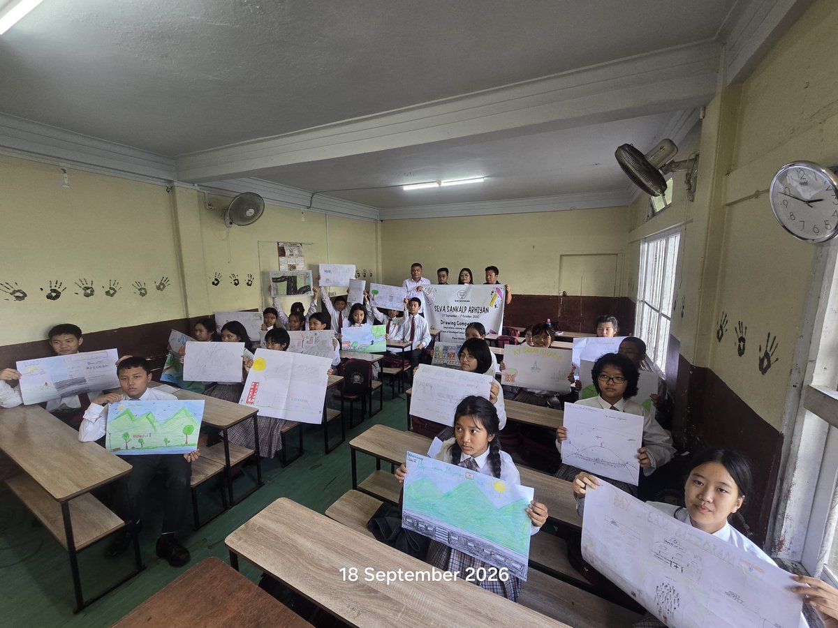 bjym_mizoram's tweet photo. "Seva Sankalp Abhiyan" programme kal zelah vawiin 18/09/2026 khan BJP State Ṭhalai (Yuva Morcha) chuan Siamliana Memorial School-ah "Drawing Competition" an buatsaih.

#SevaSankalpAbhiyan #DrawingCompetition #BJP4Youth https://t.co/M1BkWgkDt0