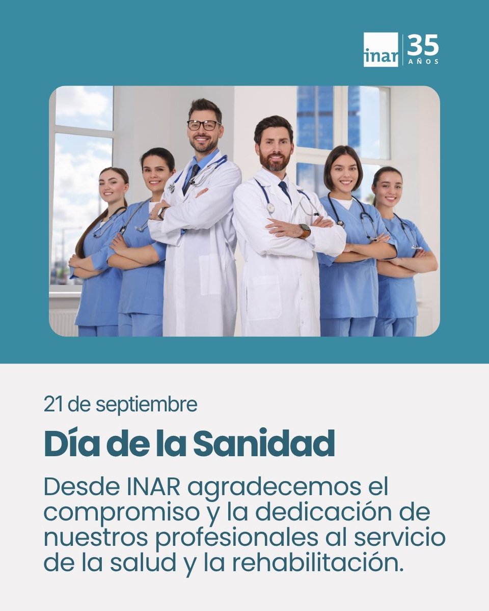 inarargentina's tweet photo. Desde INAR queremos agradecer y reconocer a todos los profesionales que forman parte de nuestro equipo.

Su compromiso, dedicación y trabajo cotidiano son fundamentales para brindar una atención integral y acompañar a cada paciente durante su proceso de rehabilitación.

#inar https://t.co/PVJh1WUZr2