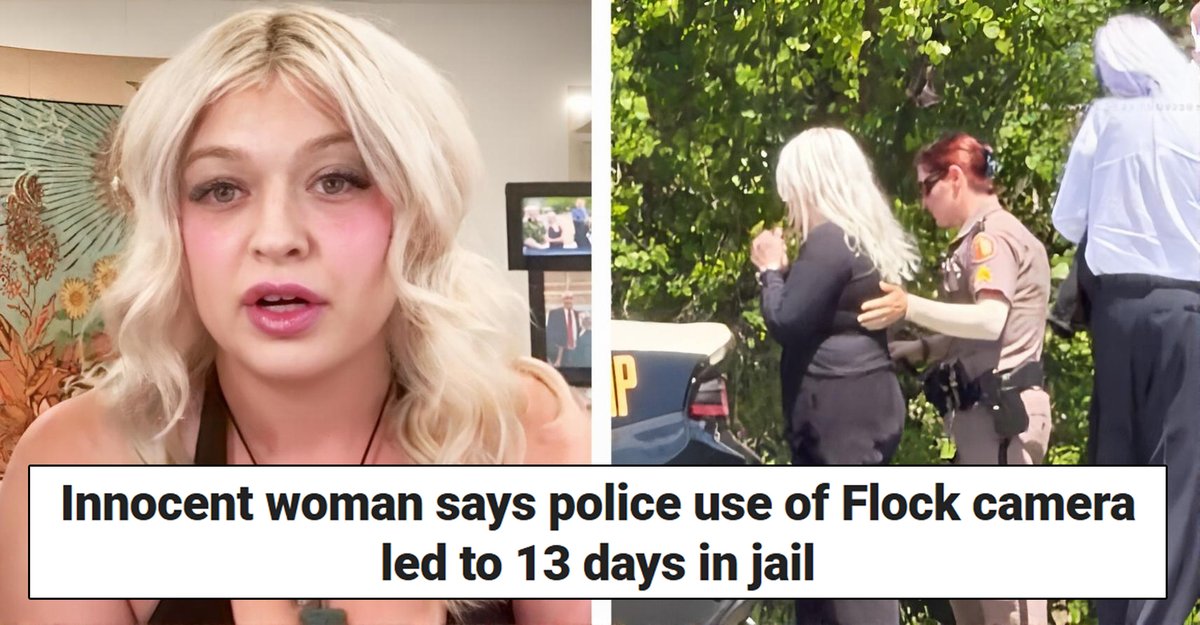 JasonBassler1's tweet photo. Meet 23-year-old Lindsey Brooke Isaacs.

13 days behind bars. 3 days in solitary. 8 felony charges, including 3 counts of vehicular homicide.

Police linked her car to a fatal crash using a Flock alert.
One problem: It wasn’t her.

Cue the silence from the pro-Flock crowd. https://t.co/jztQxqcc72