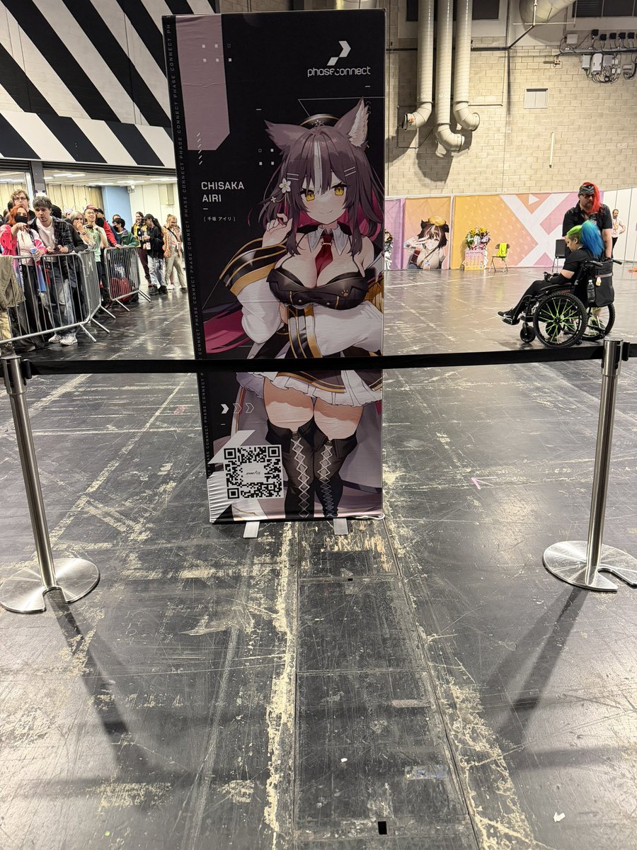 SloppierKitty7's tweet photo. That line was crazy but got the badge for tomorrow #VeXpo2026 missed #komachipanko karaoke but we got the Shiina Hoodie looking forward to tomorrow. Time for a pint https://t.co/zIquftyrxi