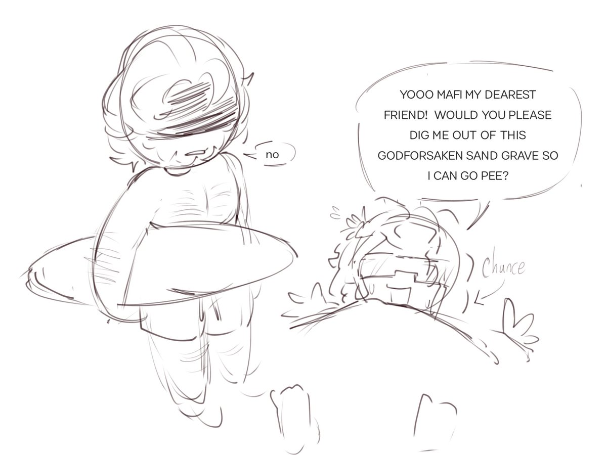 kuromxka's tweet photo. pizzadebt sketch bc im way too lazy to clean up the lineart and color this https://t.co/JGplUVWdXi