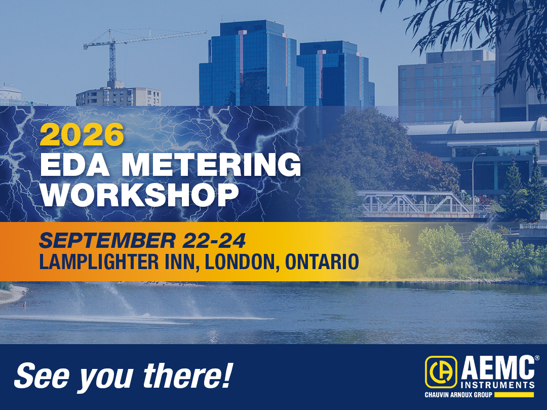 AEMCInstruments's tweet photo. ⚡ We’re headed to the EDA Metering Workshop in Canada!

Stop by the #AEMCInstruments booth to connect with our team and explore electrical test and measurement solutions for utility testing, troubleshooting, and maintenance.

#ChauvinArnoux #ElectricalTesting https://t.co/K6RvUT4NQw