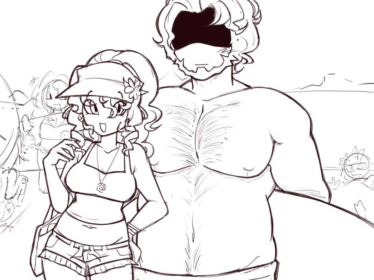 kuromxka's tweet photo. pizzadebt sketch bc im way too lazy to clean up the lineart and color this https://t.co/JGplUVWdXi