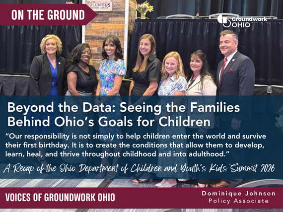 GroundworkOhio's tweet photo. At the @OhioDCY’s 2026 KIDS Summit, Governor and First Lady DeWine, DCY Director Kara B. Wente, and leaders from across Ohio explored progress in infant mortality, kindergarten readiness, and foster care entry—and what’s next. 

Groundwork Ohio Policy Associate Dominique Johnson was a featured panelist, sharing her personal experience navigating pregnancy complications, premature birth, and the NICU. 

The Summit reinforced why continued investment, collaboration, and listening to families are essential to helping every child develop, learn, heal, and thrive. 

👉 ICYMI, read Dominique's blog for key takeaways from the Summit. 
https://t.co/dXPTWN97GD  

#OhioKids #EarlyChildhood #KindergartenReadiness #InfantMortality #FamilySupports @GovMikeDeWine @FranDeWine