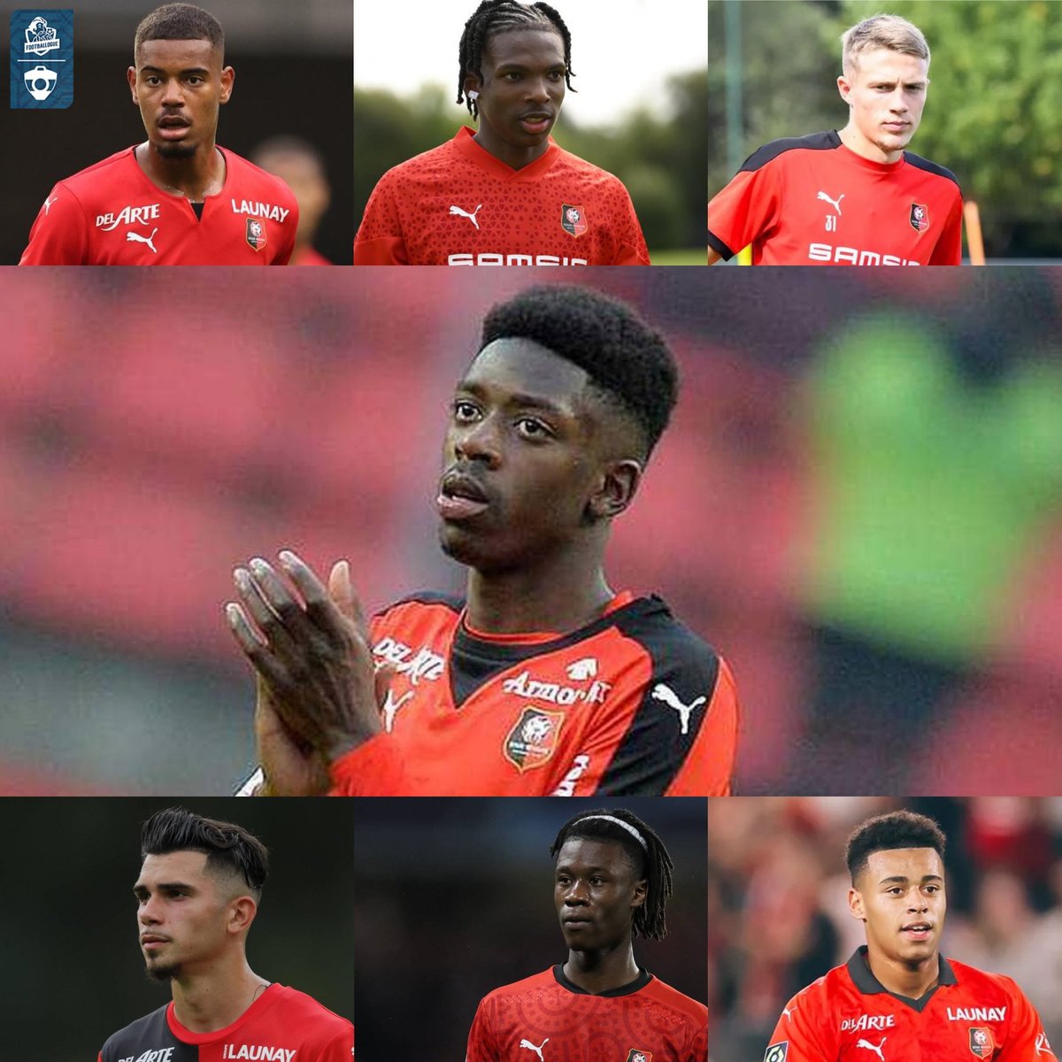 Footballogue's tweet photo. 𝗟𝗘 𝗦𝗧𝗔𝗗𝗘 𝗥𝗘𝗡𝗡𝗔𝗜𝗦 𝗣𝗘𝗨𝗧 𝗩𝗥𝗔𝗜𝗠𝗘𝗡𝗧 𝗘̂𝗧𝗥𝗘 𝗙𝗜𝗘𝗥 𝗗𝗘 𝗦𝗔 𝗙𝗢𝗥𝗠𝗔𝗧𝗜𝗢𝗡 ❤️🖤 

7 joueurs formés au centre de formation du Stade Rennais figurent dans la liste de Zinédine Zidane avec les Bleus. 🇫🇷

➡️ Andy Diouf
➡️ Jérémy Jacquet
➡️ Adrien Truffert
➡️ Eduardo Camavinga
➡️ Lucas Da Cunha
➡️ Ousmane Dembélé
➡️ Désiré Doué

Le centre de formation breton continue de sortir des talents à une cadence absolument DINGUE !