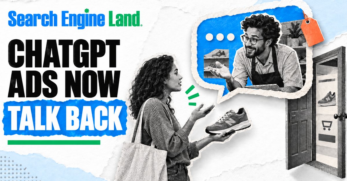sengineland's tweet photo. ChatGPT ads can now talk back.

#OpenAI is testing Sponsored Agents: labeled brand chats that open after someone sees an ad.

How they work, plus the new HubSpot and Shopify tie-ins: https://t.co/pn5m3Zhhpa https://t.co/918IWiMMAz
