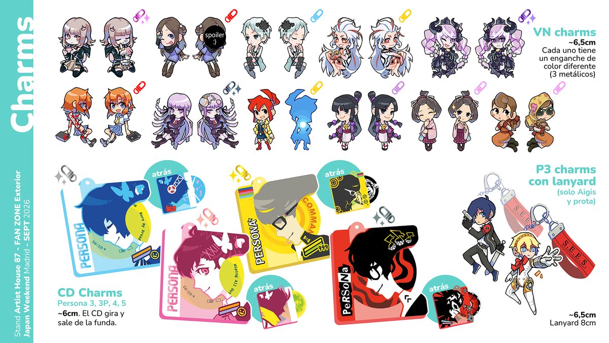 nichromatic's tweet photo. @JW_Arte hola! soy nico y estaré en el stand AH87 en la fan zone exterior! traigo muchas cosas de persona 3/4/5, y mi repertorio habital de VNs de misterio (ZE, AITSF, TGAA, DR, Higurashi ...) más cosillas en el siguiente tuip!

🕺 acepto reservas por md! https://t.co/nknPPbw26t