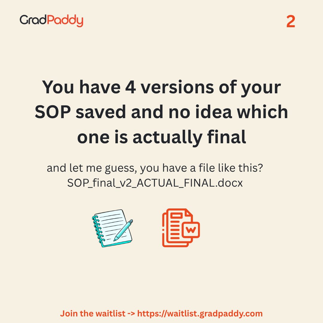 gradpaddy's tweet photo. 5 signs you're managing your graduate school applications in survival 🥱 mode, when you should actually be STRATEGIC about it.
I mean … it’s your future, no?🫠
Join the waitlist at https://t.co/8hCiazEffx and let’s give you the Grad Paddy strategy ⭐️
#masters #phd #application https://t.co/KQ7O8lNuCg