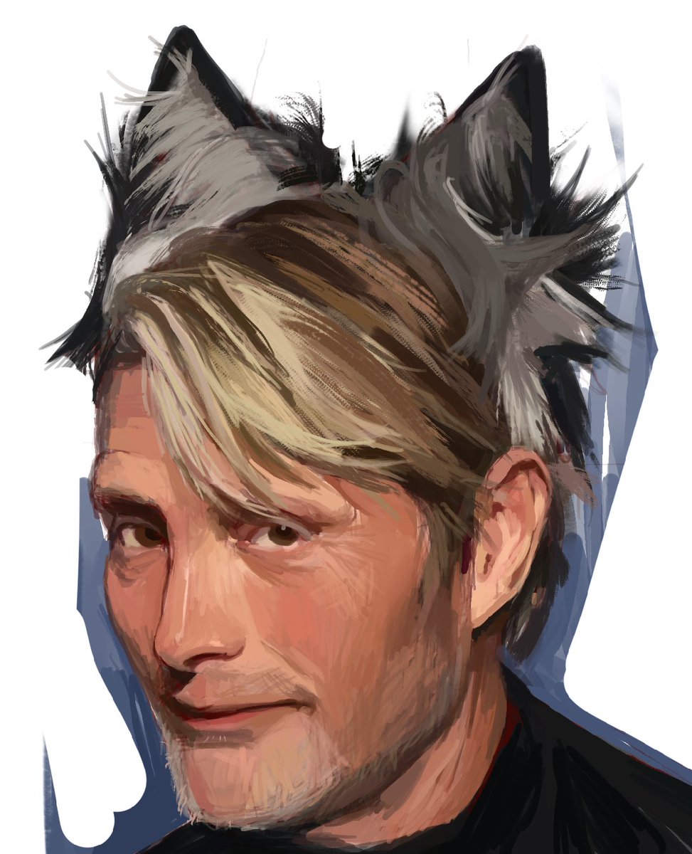 97_eii's tweet photo. mads with wolf ears https://t.co/dPHf4ISpPO