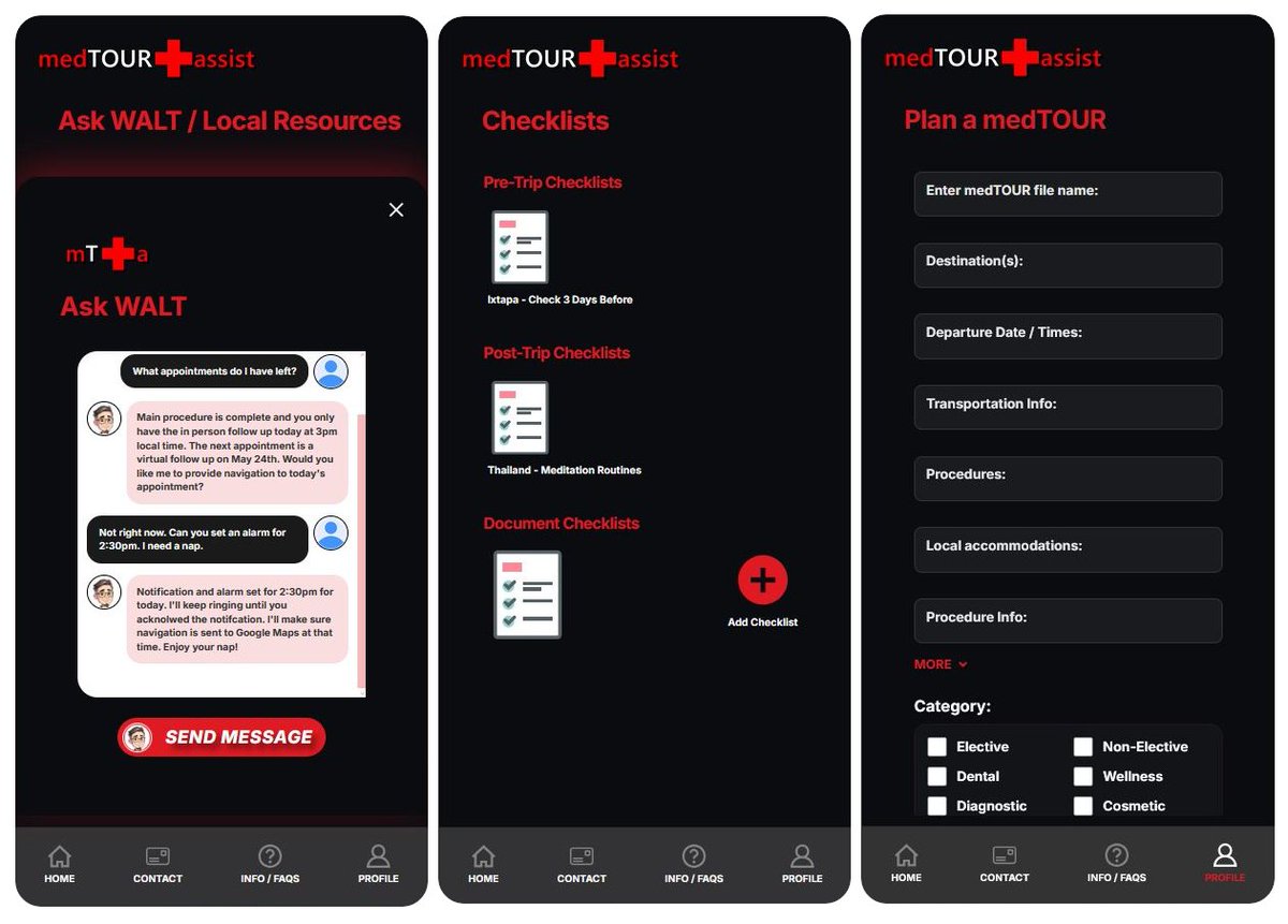 MedTour_ASSIST's tweet photo. SaaS FOR MEDICAL &amp; WELLNESS TRAVEL: medTOUR+assist is a healthcare travel app that simplifies &amp; offers on the go support on-trip. AI tech &amp; organizational functionality for elevated experiences. See the the latest designs:
https://t.co/Oe7GHcGeSc #medicaltravel #wellnesstravel https://t.co/JjIPXaeddX
