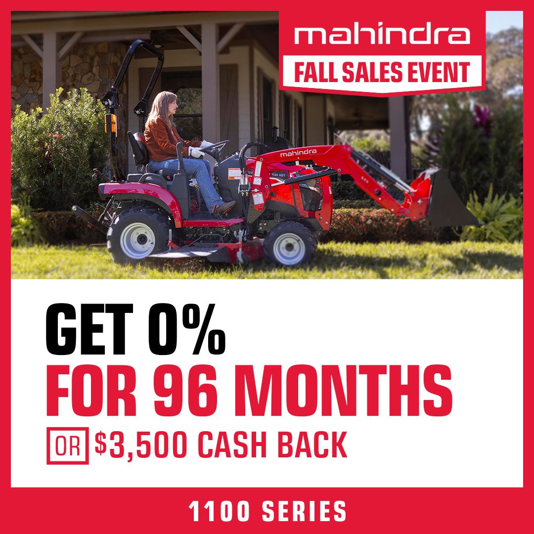 beartoothmhndra's tweet photo. Mahindra's Fall Sales Event is here! Save big on the tractor you need. Get 0% for 96 months or up to $3,500 cash back. Call us today at  (406) 252-2888 to learn more!
.
.
.
#MahindraTough #ROXOROffRoad #Landscaping #TractorTime #FYP #Focused https://t.co/6BdAXU0SCG
