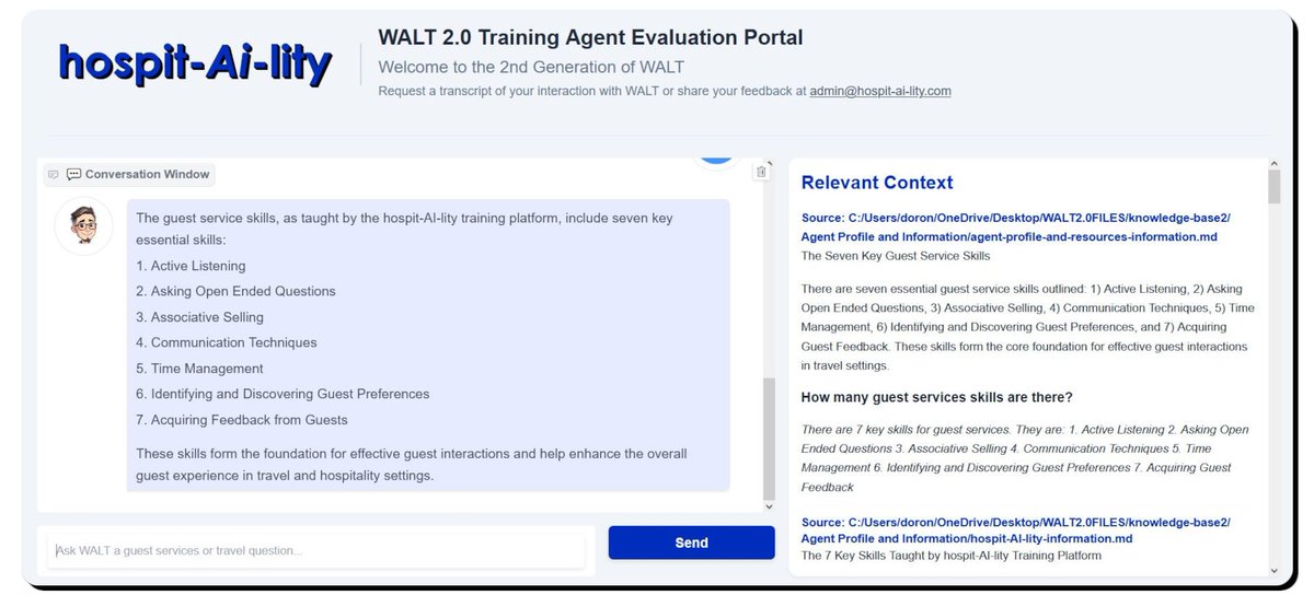 Hospit_AI_lity's tweet photo. MEET WALT 2.0: WALT stands for Worker Augmented Localized Trainer and he's the AI coach for the hospit-AI-lity travel training platform. Better, faster and more effective travel training to maximize guest and client interactions:
https://t.co/24q7A5hl3O #traveltraining https://t.co/uiUfZFOQEF