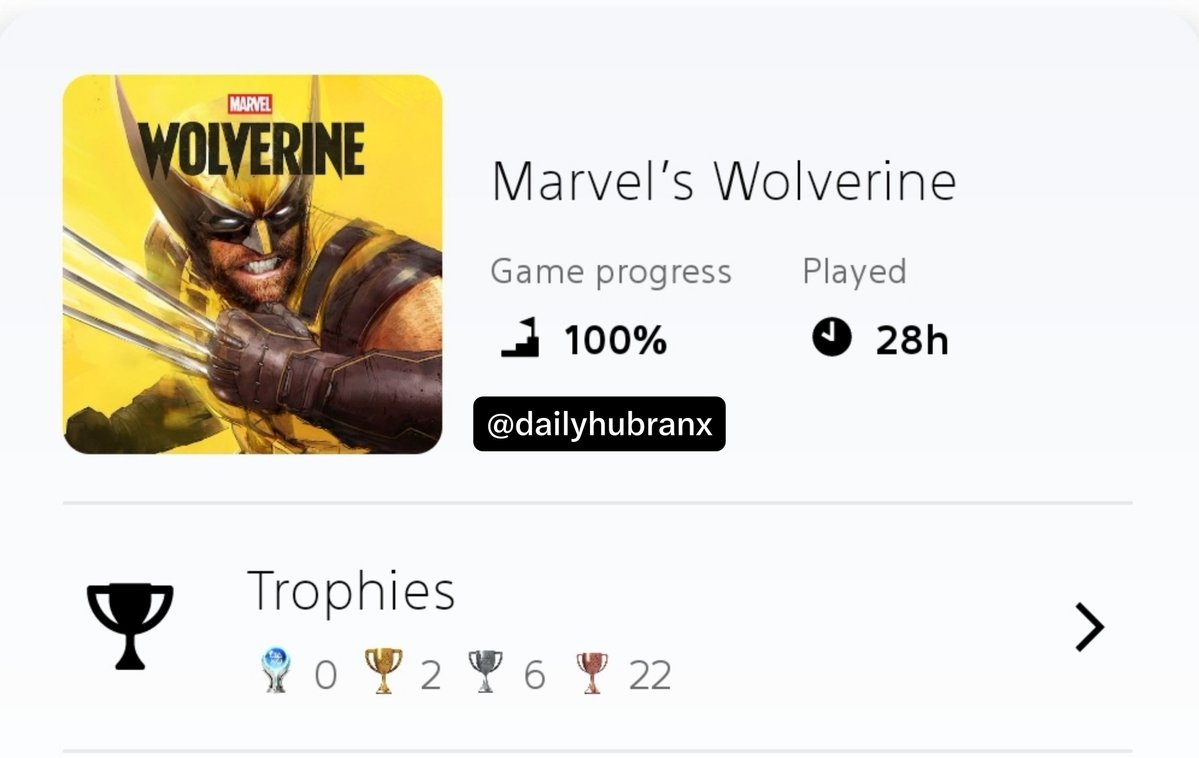 dailyhubranx's tweet photo. So NG+, Plat Trophy and 100h in photo-mode next💅

#Wolverine #PS5 https://t.co/0FxJ7ntvWg