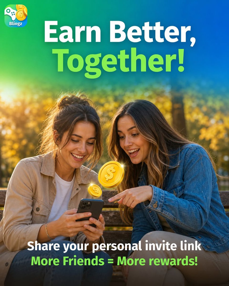 BlingzApp's tweet photo. NEW FEATURE ALERT: INVITE FRIENDS! 👯‍♂️💸

Why play alone when you can bring your squad along? Get rewards every time your friends play! 🚀

🎁 Promo code: Invite

How to: Open Blingz ➔ Gift tab ➔ Share your unique link!

More friends = More rewards! https://t.co/wNcl99ArGt