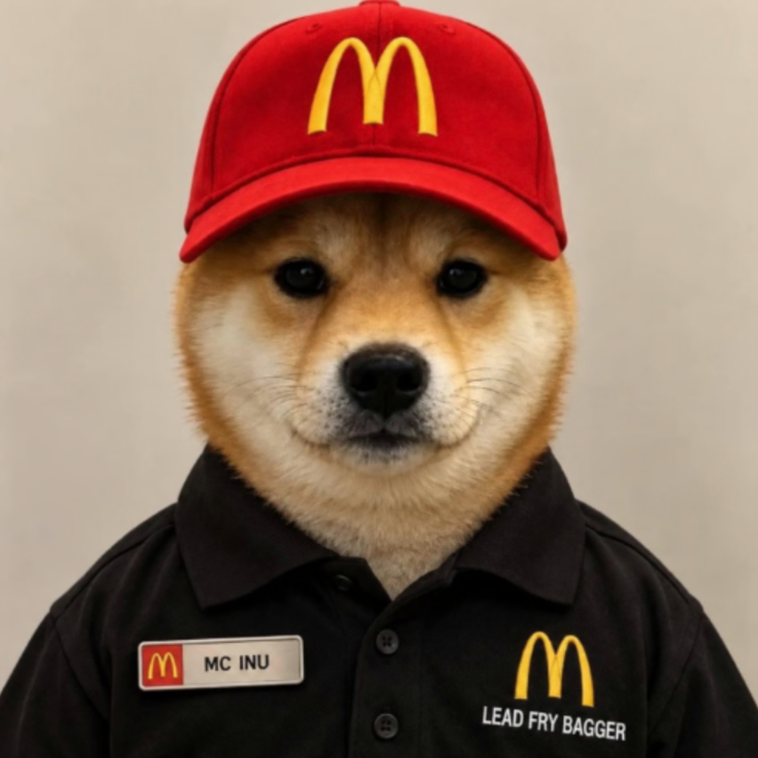 MarilynAnsem's tweet photo. @McDonalds And a cheeseburger loves to see this guy coming. 
Meet McInu...AKA the Lead Fry Bagger.
The adorable Shiba Inu that gives out FREE McDonald's rewards to his followers!

Put the fries in the bag! https://t.co/FsjvfUVOEu
