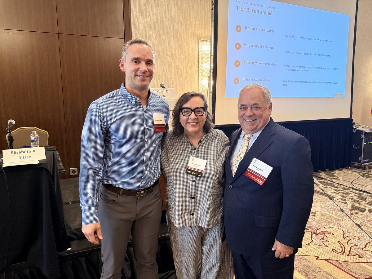 ISBAlawyer's tweet photo. Jonathan D. Steele, Beermann LLP, presents “Cybersecurity Essentials for the Small Firm (No IT Department Required)” during the ISBA Solo &amp; Small Firm Conference 2026.

Special thanks to moderator Pamela Kuzniar, Haid &amp; Teich LLP. 

#ISBA #SSFC26 https://t.co/ERsTDIsCvH