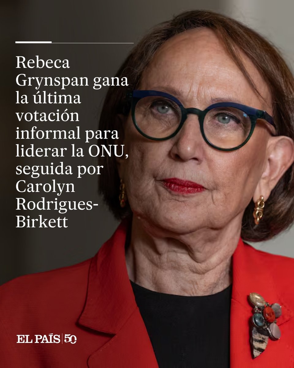 elpaismexico's tweet photo. Las cartas se van poniendo sobre la mesa, pero el juego continúa. El proceso para elegir sustituto (más probablemente, sustituta) de António Guterres al frente de la ONU tiene dos claras favoritas: la costarricense Rebeca Grynspan y la guyanesa Carolyn Rodrigues-Birkett https://t.co/vZOeH707jE