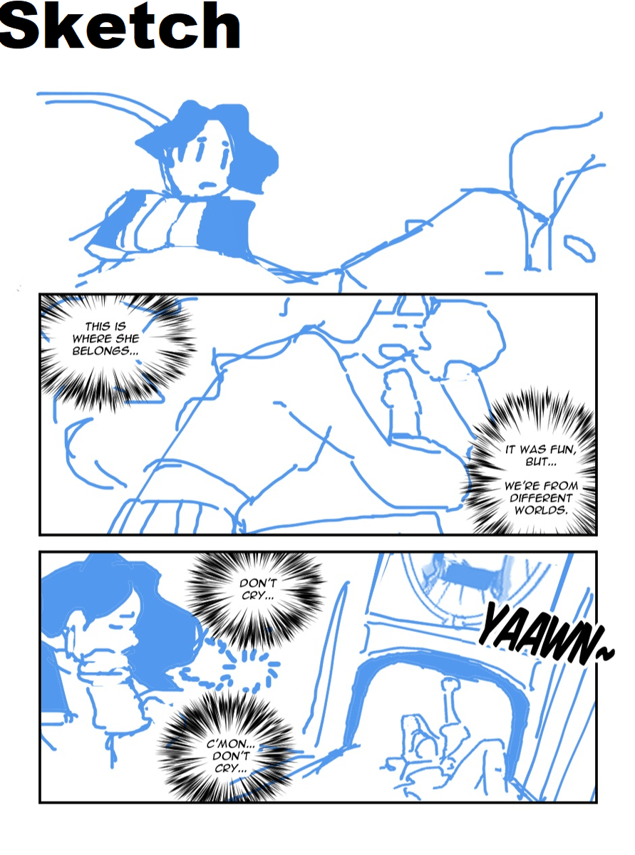 ImMisterPlow's tweet photo. Sketch vs Lineart for a new chapter of my comic Galknights. This is how my sketches usually look when I want to focus on unique expressions.
I'm so close finishing it... it will be done soon... https://t.co/87qGJrBuqw