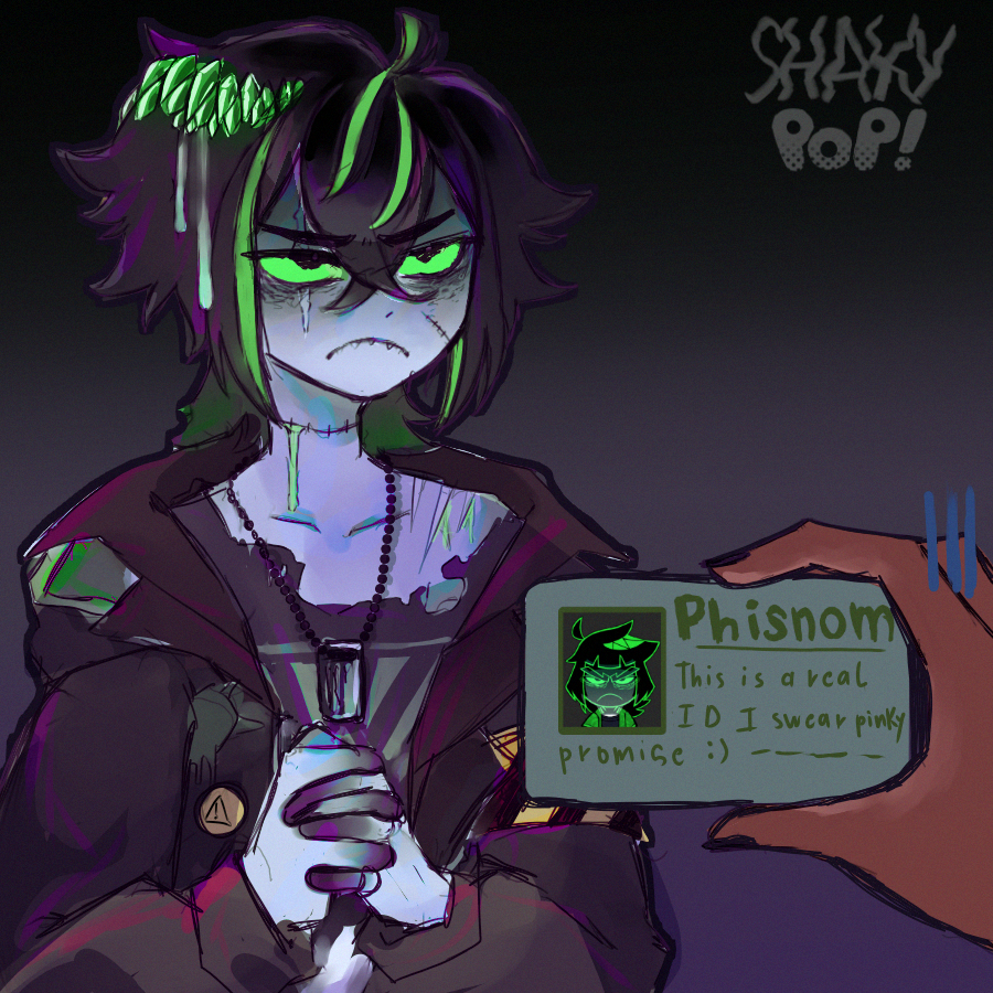 shaky_pop1's tweet photo. first thing that came to me when i saw the new vtuber boi , the design is so good i needed draw it and post it #biohazart #phisnom https://t.co/3jmflgmkA7