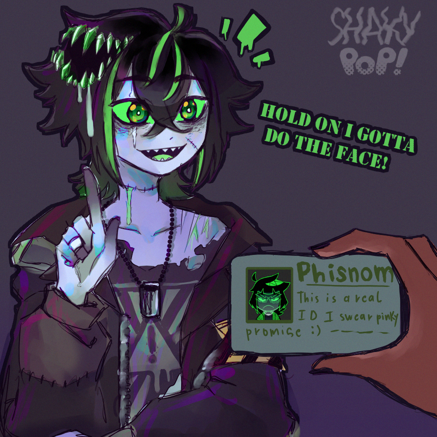 shaky_pop1's tweet photo. first thing that came to me when i saw the new vtuber boi , the design is so good i needed draw it and post it #biohazart #phisnom https://t.co/3jmflgmkA7