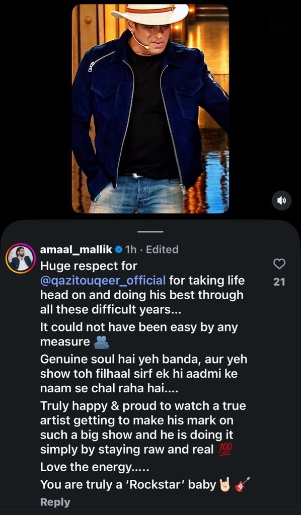RealTrs90's tweet photo. 🚨 BREAKING

#AmaalMallik TAKES A STAND FOR QAZI! 🔥

His words speak for themselves. 👀

#BiggBoss20 • #QaziTouqeer https://t.co/YpN6Zyhmo1