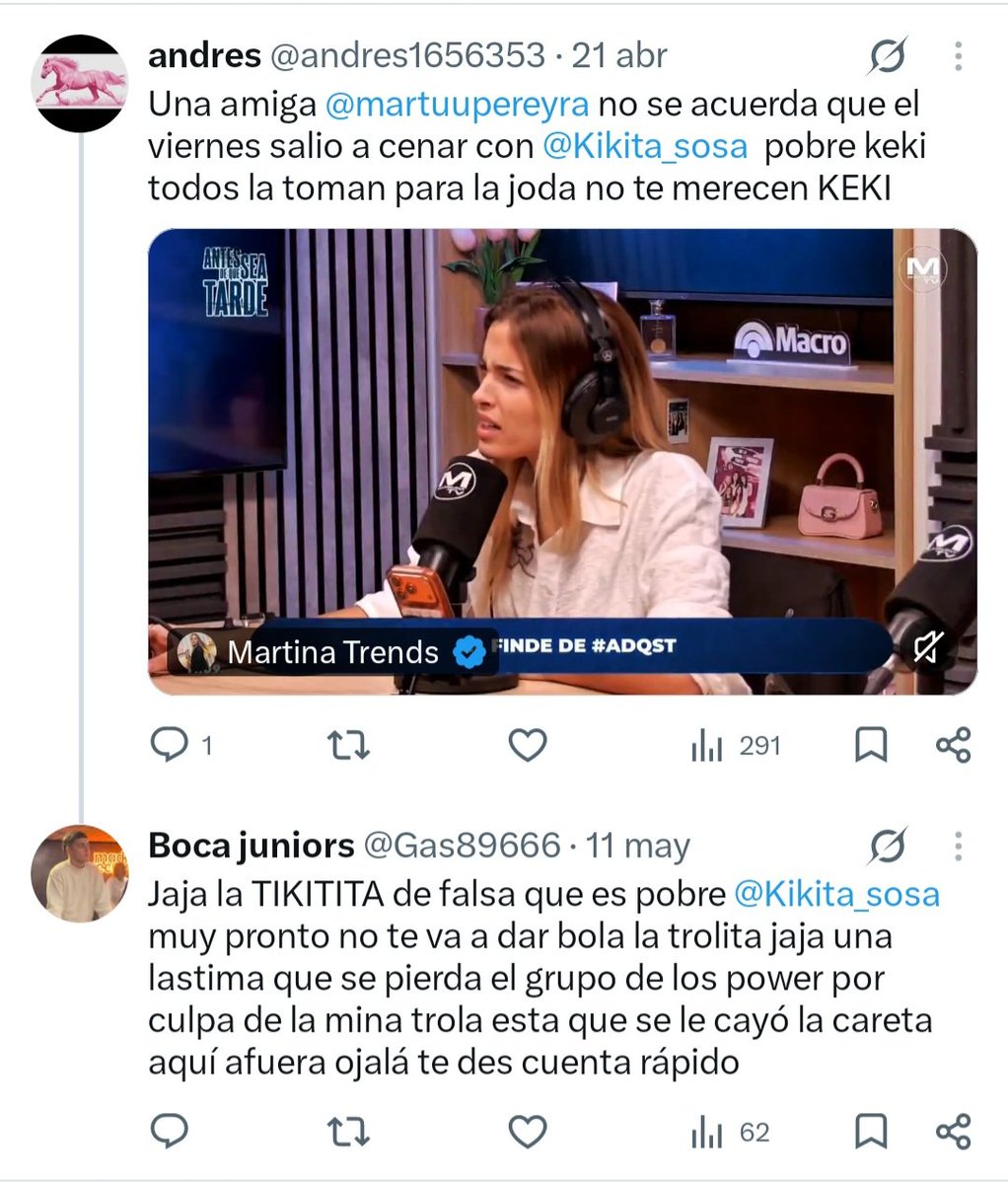 SandraC_1999's tweet photo. @Gas89666 @Bullyneta @martuupereyra No te hagas el inocente ahora vos que sos parte de ese grupo de marIucas y fans de luca qué viven acosando a @martuupereyra y @DelPereyra_ y todo solamente porque no cumplieron tu shipp con Iuca.

Vos compartis las mismas noticias falsas, los mismos videos y los mismos insultos https://t.co/9vKIXkVYfO