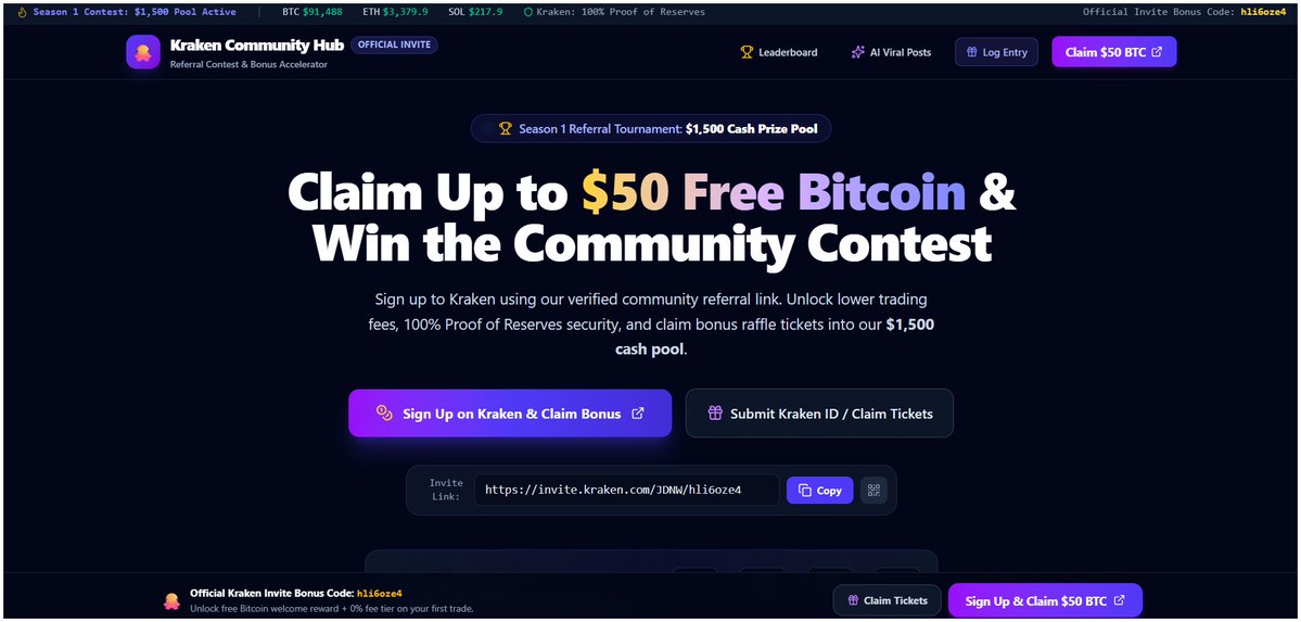 solbet_official's tweet photo. Created a referral contest for my Kraken, Enter Here: #kraken #crypto #cryptoexchange #bitcoin #btc #contest #trading https://t.co/bVdoadgjXw https://t.co/FuqKp5oBUD