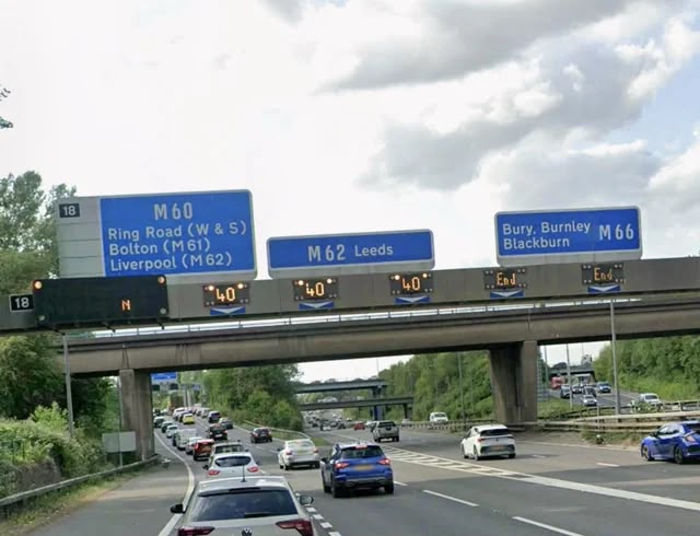 StattyGeezerFC's tweet photo. 🚨 POINTLESS STAT OF THE DAY #082

A motorway sign that deserves heritage protection…

While driving yesterday, my brain inevitably wandered into completely unnecessary football research.

This sign at M60 Junction 18 mentions part of the names of SIX football clubs:

⚽ Bolton Wanderers
⚽ Liverpool
⚽ Leeds United
⚽ Bury
⚽ Burnley
⚽ Blackburn Rovers

Sadly, Bury currently sit outside our entirely arbitrary qualification criteria, leaving an official score of FIVE.

So here’s the challenge…

Can anybody find ONE UK road sign mentioning part of the names of SIX or more clubs currently playing within the top four tiers of English or Scottish football?

The relevant name must actually be written on the sign and each club can only count once. Photographic evidence ideally required but DRIVE SAFELY 🤣

Five is the benchmark. Six or more  could take the motorway title.

If nobody beats it, we begin the process of getting this sign heritage listed. 😂

Use this information wisely. 🤓