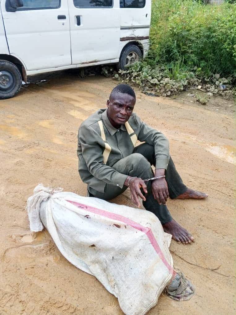 Futureking624's tweet photo. Another yoruba caught in oyo with fresh human body 

What are these people really doing with human parts/skulls?

God have mercy 🤦🤦 https://t.co/t3IyYsi97b