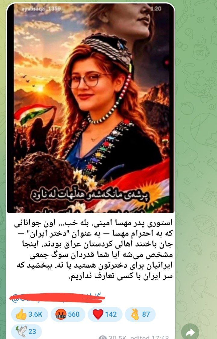 dali_Qarga's tweet photo. جنگ حرامزادگان بالا گرفته و ملت تورک بسیار خرسند است😍
استوری پدر مهساامینی و استفاده از پرچم جعلی کوردستان و فشاری شدن سلطنت طلبان و حیوانشهری های  سگ زاده

بسیار خوشحالم که ملت تورکِ آزربایجان هیچگاه در تله شما حرامزادگان نیفتاد❤ https://t.co/utG7KgyQc9