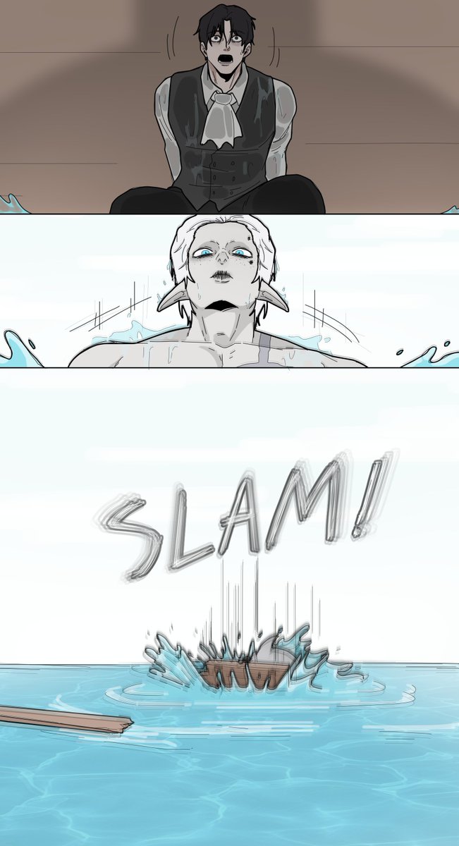 AniMaoo_2's tweet photo. Take a breather for a bit - Fogland merman AU (6) https://t.co/FIe6umWvxe