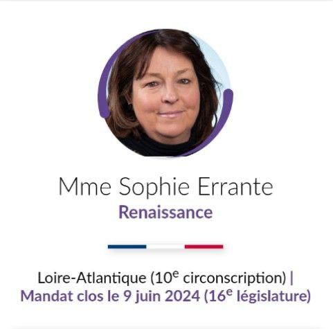 NiONiPardon's tweet photo. Sophie Errante

A voté POUR le projet de loi ouvrant la voie au pass vaccinal et au contrôle total de la population française.

https://t.co/qQIe55QWMS https://t.co/YlrYMr97r5