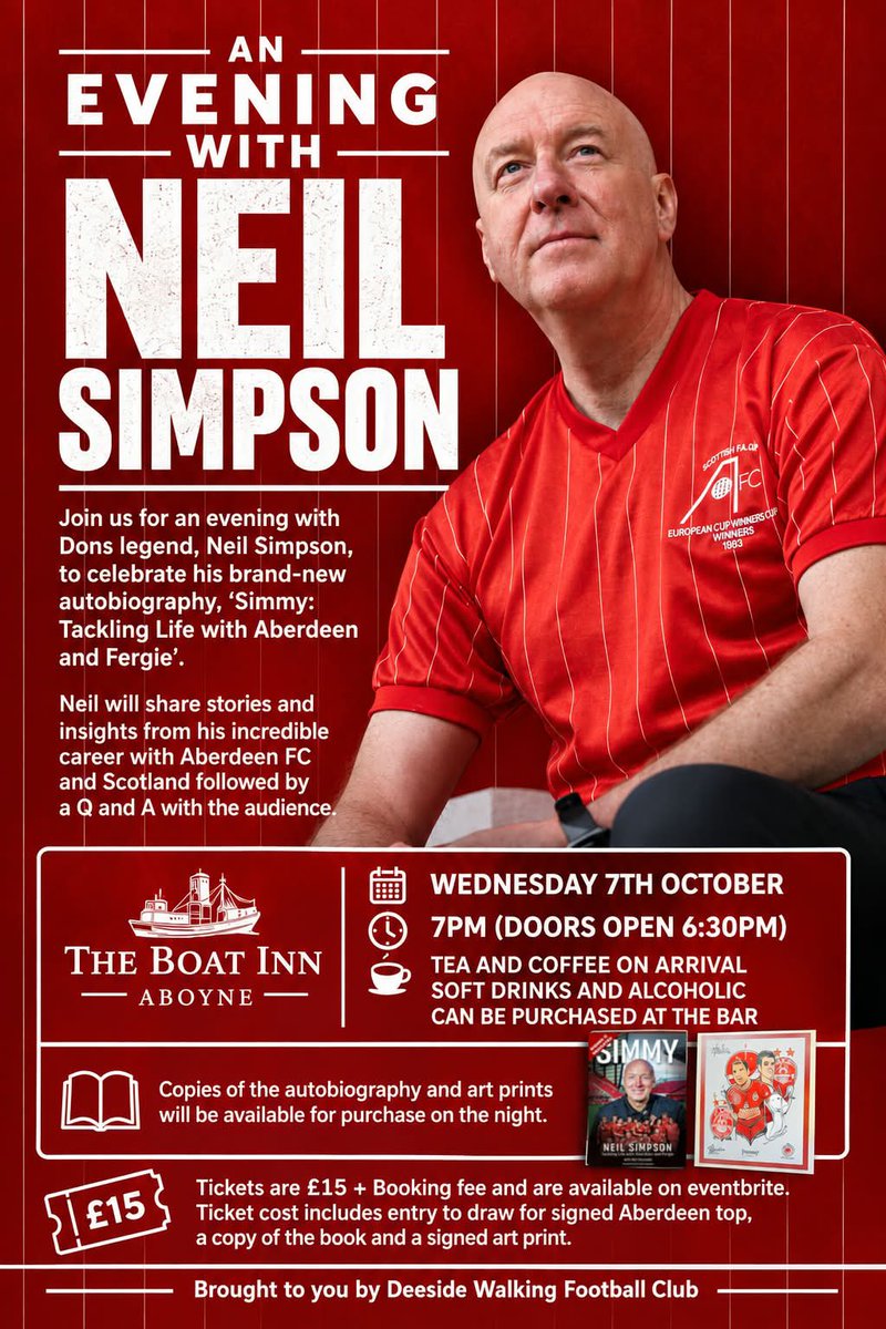 NeilSimmy8's tweet photo. Looking forward to my next Book 📕 event. This time at the Boat Inn, Aboyne. Thanks to Gordon Brooks and the walking football group for organising.  See you in Sunny Deeside next month. https://t.co/sGzKRc9V7V https://t.co/v7dRY5IpeI