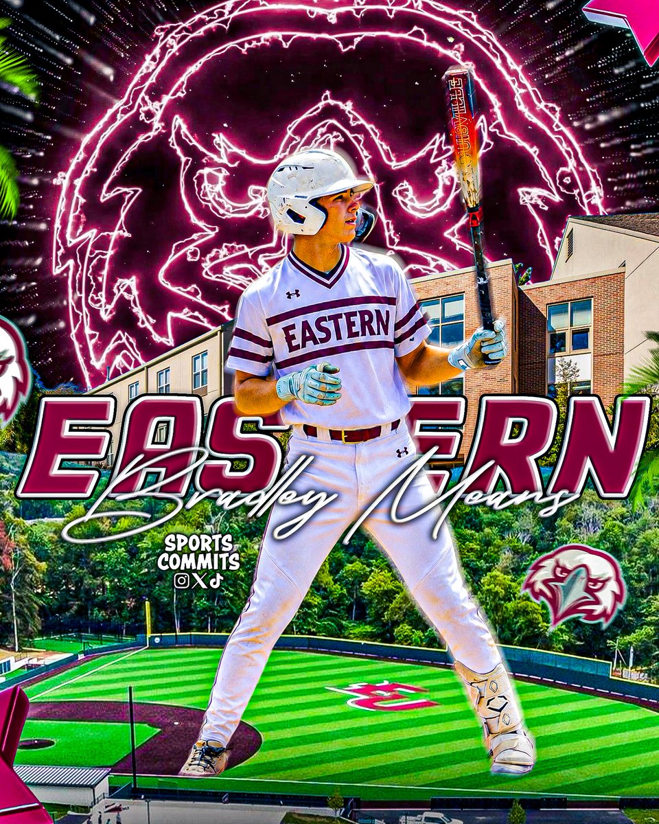 means_bradley23's tweet photo. I am very excited to announce my commitment to further my academic and athletic career at Eastern University. Just want to give a big thank you to the coaching staff at eastern university. @DecaturBasebal1 @ESProspects @coachmatttet @EasternEaglesBB @DWhigham7 https://t.co/83H6rG2WSR