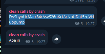 tracksuit92's tweet photo. CRASH SHILLED A COIN AT 3K?

FwSbyoUcMarc84cAsvS26nKctAcNoUDnt5zqVHubpump

https://t.co/hnvRUASIGR https://t.co/S8AkDTzPtb