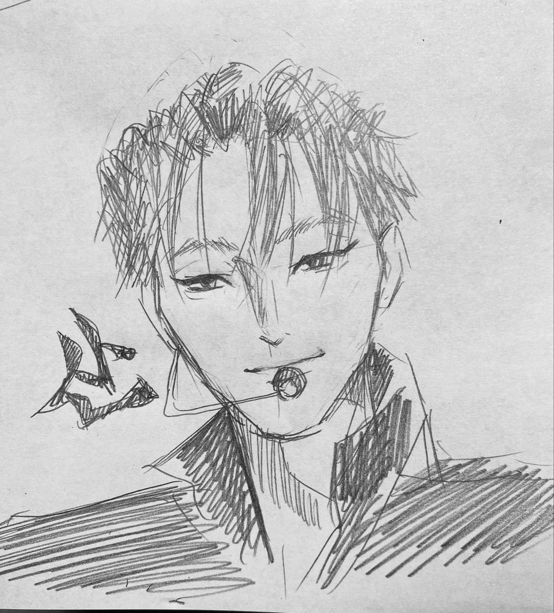 uiui_hong's tweet photo. 実は描くのはサンの方が描きやすくて楽しいから好き笑

#ATEEZfa #산 https://t.co/9IgM6wtncx