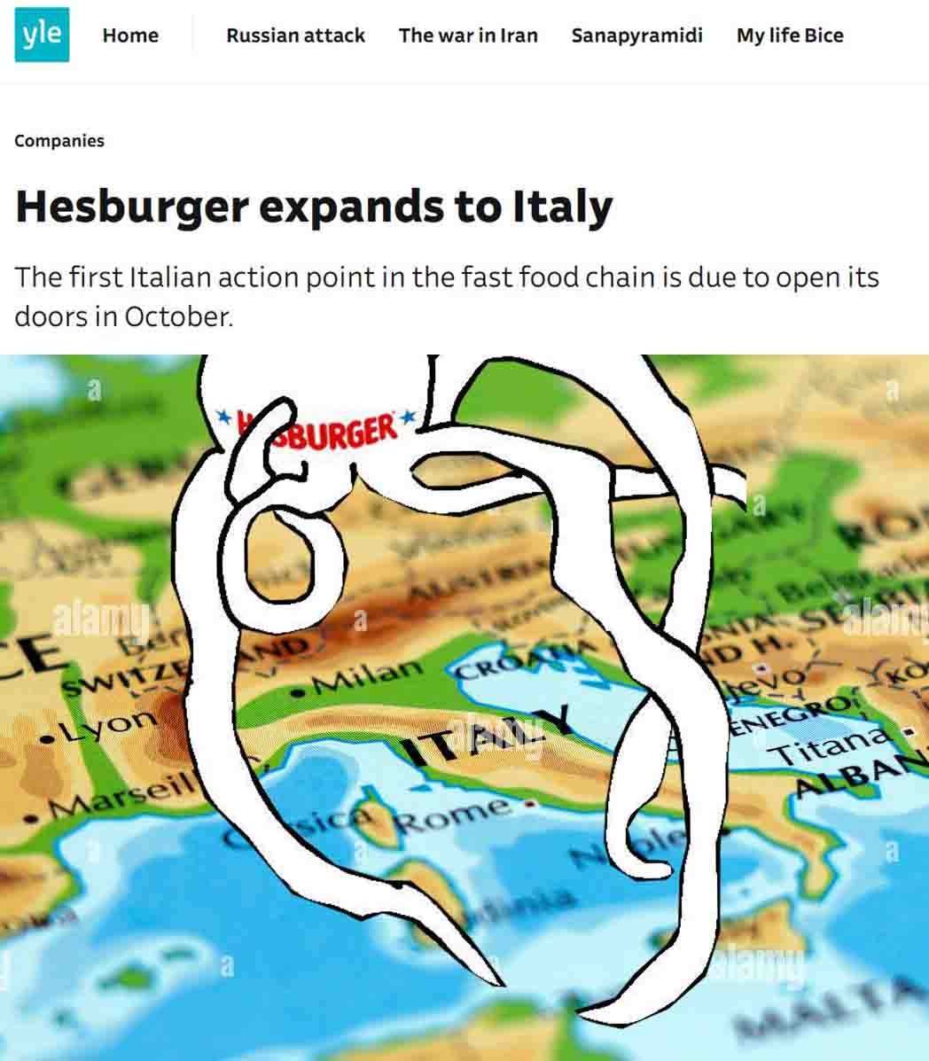 LucienLambent's tweet photo. Finnish mayoslop assault of the European continent continues as Hesburger expands its tentacles into Italy.

We will drive out McDonald's and break the American fast food monopoly. https://t.co/5wmKWokSXD