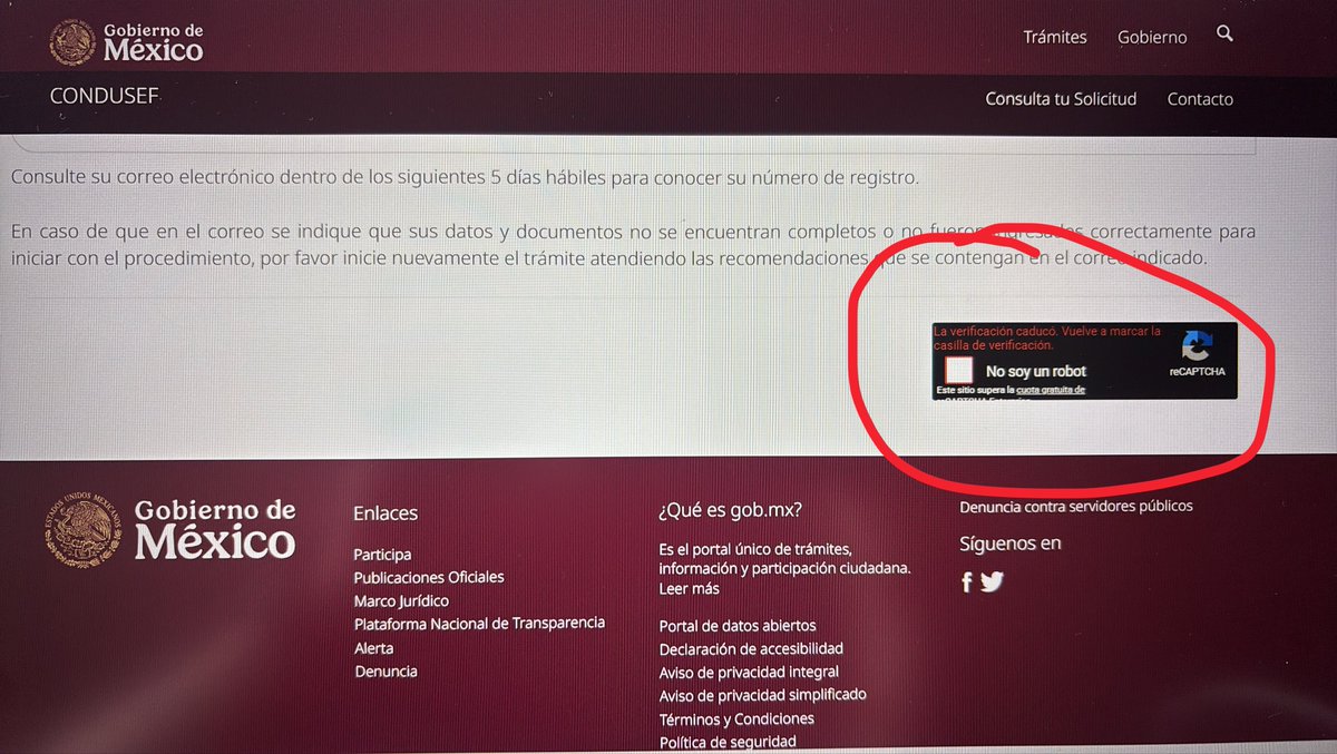 fdonosoe's tweet photo. @CondusefMX no puedo meter mi queja porque a alguien se le olvidó pagar el captcha… https://t.co/Ld9j6TmkU9