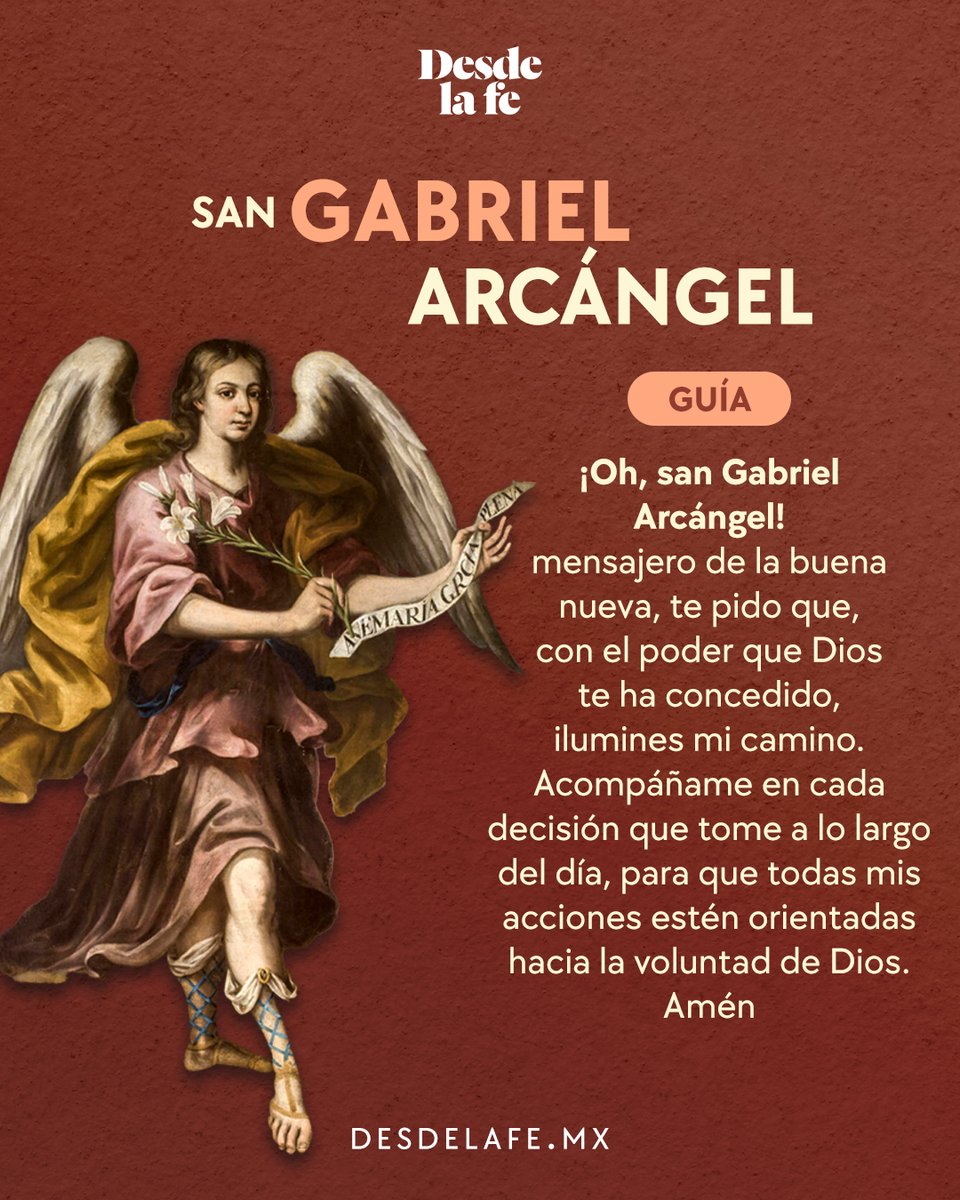 DesdeLaFeMx's tweet photo. Este 20 de septiembre inicia la novena a los Arcángeles Miguel, Gabriel y Rafael. 👼

Por eso te compartimos estas oraciones para cada uno de ellos.  https://t.co/gONhqV6XGt

#Arcángeles #Novena #Miguel #Gabriel #Rafael https://t.co/fCZ9OZGgLg
