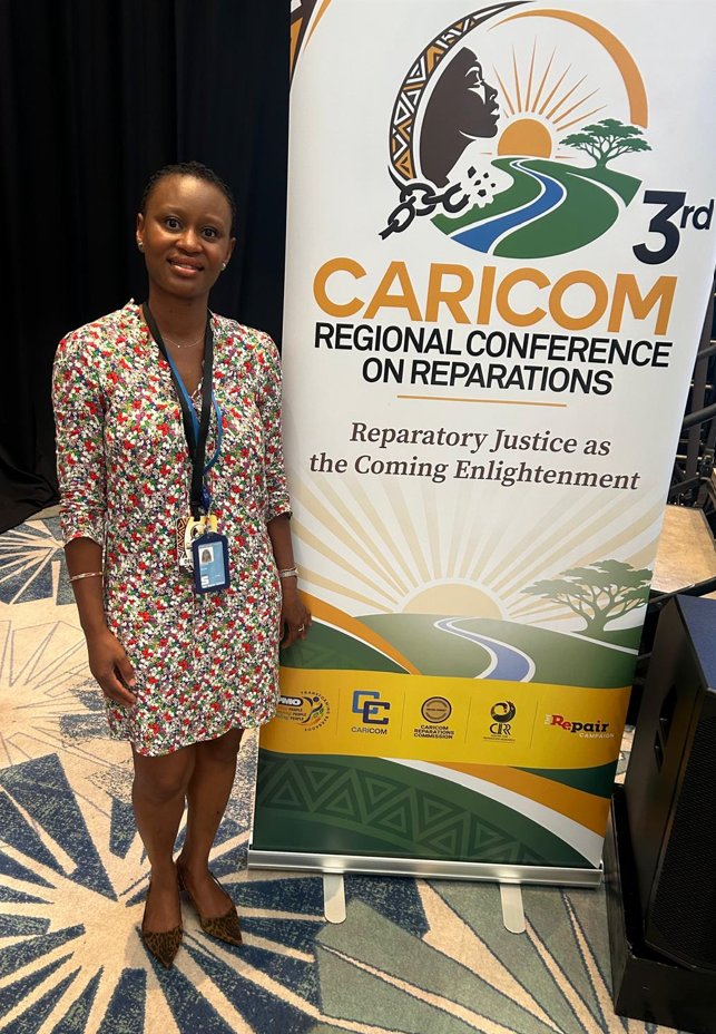 OHCHRCaribbean's tweet photo. "Reparatory justice has to be transformative" Hilary Beckles, Chair @CARICOMorg Reparations Committee. #UNHumanRights stands with the Caribbean to build a world based on justice, equality and empowerment #SecondDecade #PeopleOfAfricanDescent #CARICOMReparations https://t.co/9gOfOWqBsP