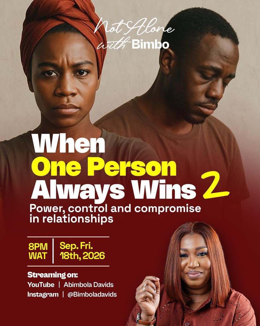 GlobalImpact_NG's tweet photo. Join us tonight at 8 PM (WAT) 

NOT ALONE WITH @bimboladavids https://t.co/0C4VoUSo1H